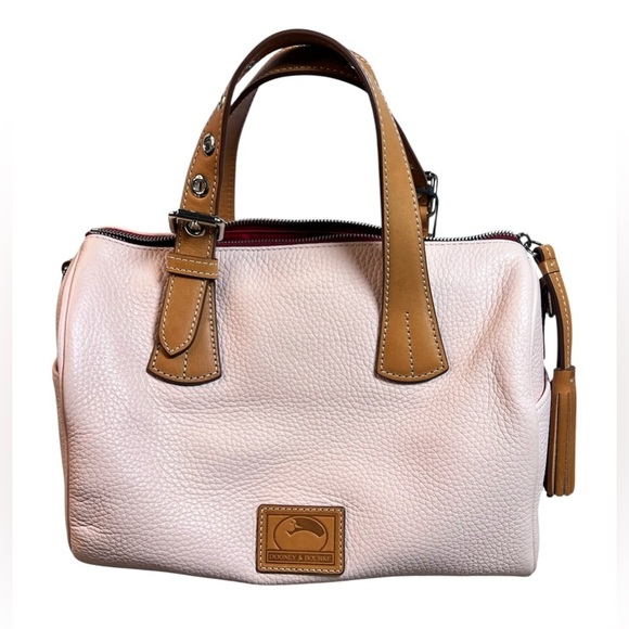 Dooney & Bourke NEW Women’s Blush Pink Pebble Leather Barrel Satchel - Picture 1 of 16